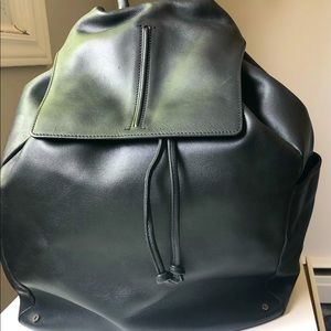 Lanvin Black Leather Unisex Backpack